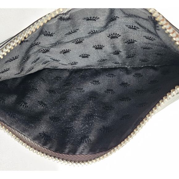 JUICY COUTURE WOMEN'S GRAY LEATHER CLUTCH HANDBAG 5.5" x 8.5" - Picture 5 of 8